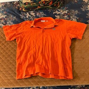 Lacoste Men's Orange Polo Shirt